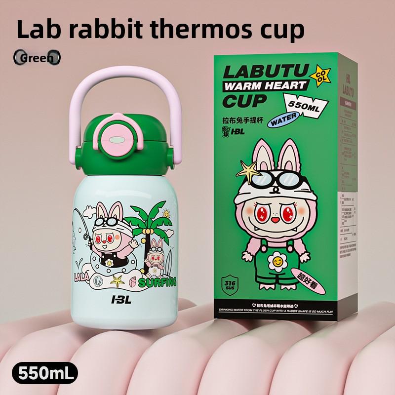 

Милая мультяшная детская чашка-термос большой вместимости, с высокой ценностью, с двойной соломинкой для питья, портативная уличная чашка для воды для мальчиков и девочек 550ml