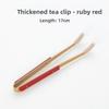 New Chinese Style Brass Tea Clipper 6 Gentleman Tea Ceremony Brass Wood Combination Tea Clipper Tea Tweezers Home Goods