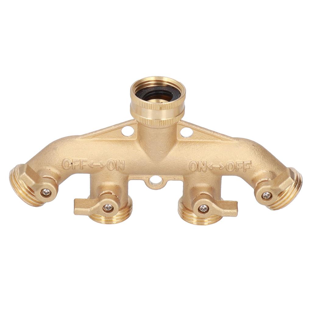 Hose Splitter 4 Way Water Tap Hose Connectors Distributor Garden Water Splitter NPT 34