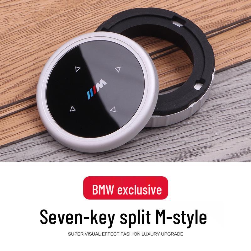 Compatible BMW Crystal Multimedia Knob for 1, 2, 3, 5 Series, X1, X3, X5, X6 | Decorative Modification Cover