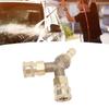 Pressure Washer Tee, 3Celsius8\  Port Splitter Coupling, Quick Connect Two Guns To One Pressure Washer, 4.0 GPM Accessories, Brass Three Way Connector