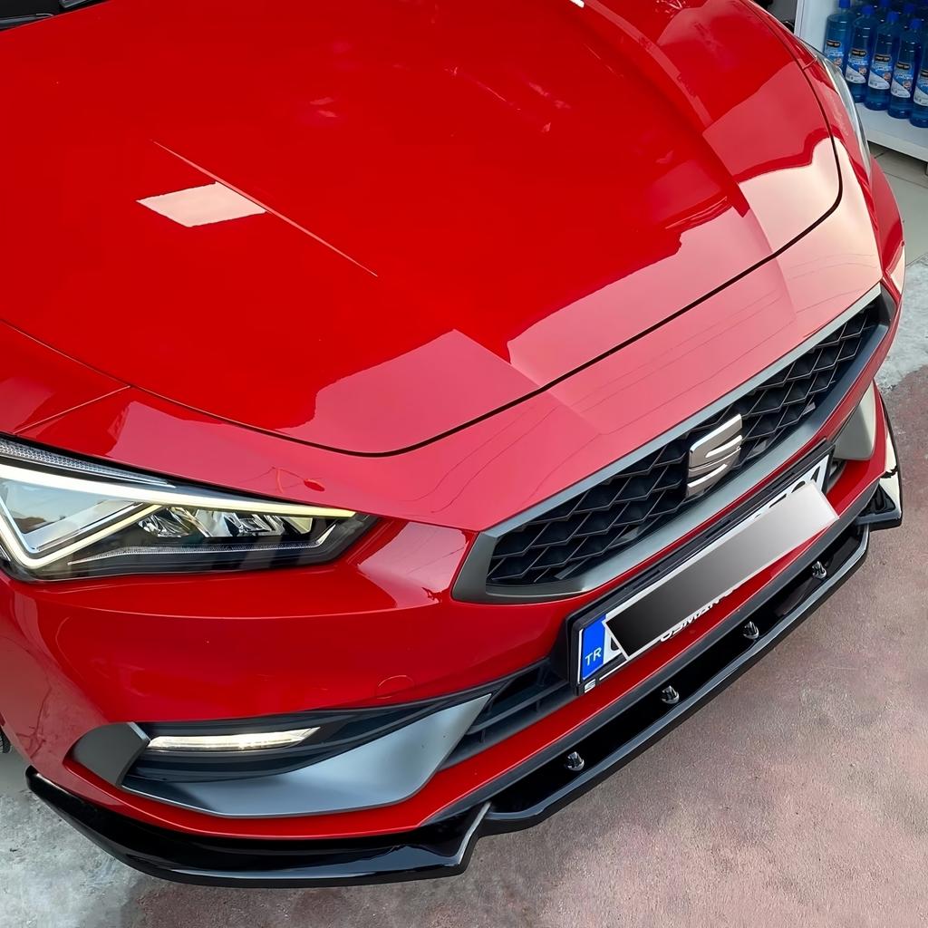 3 PCS Maxton Design Car Front Bumper Lip Splitter For Seat Leon MK4 Pre-Facelift FR CUPRA ST 5-Door 2020-2024 Tuning Bodykits
