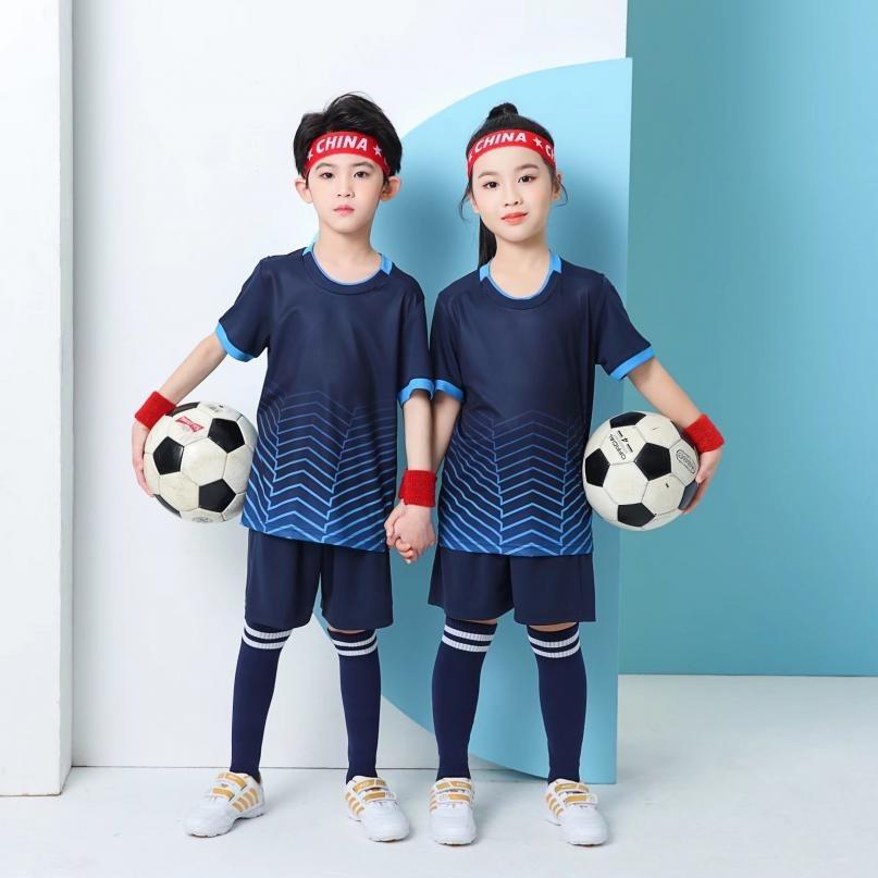Soccer Uniform Set Male And Female College Students Short Sleeve Sports Adult Children Quick Dry Training Uniform Competition Team Uniform Fb04
