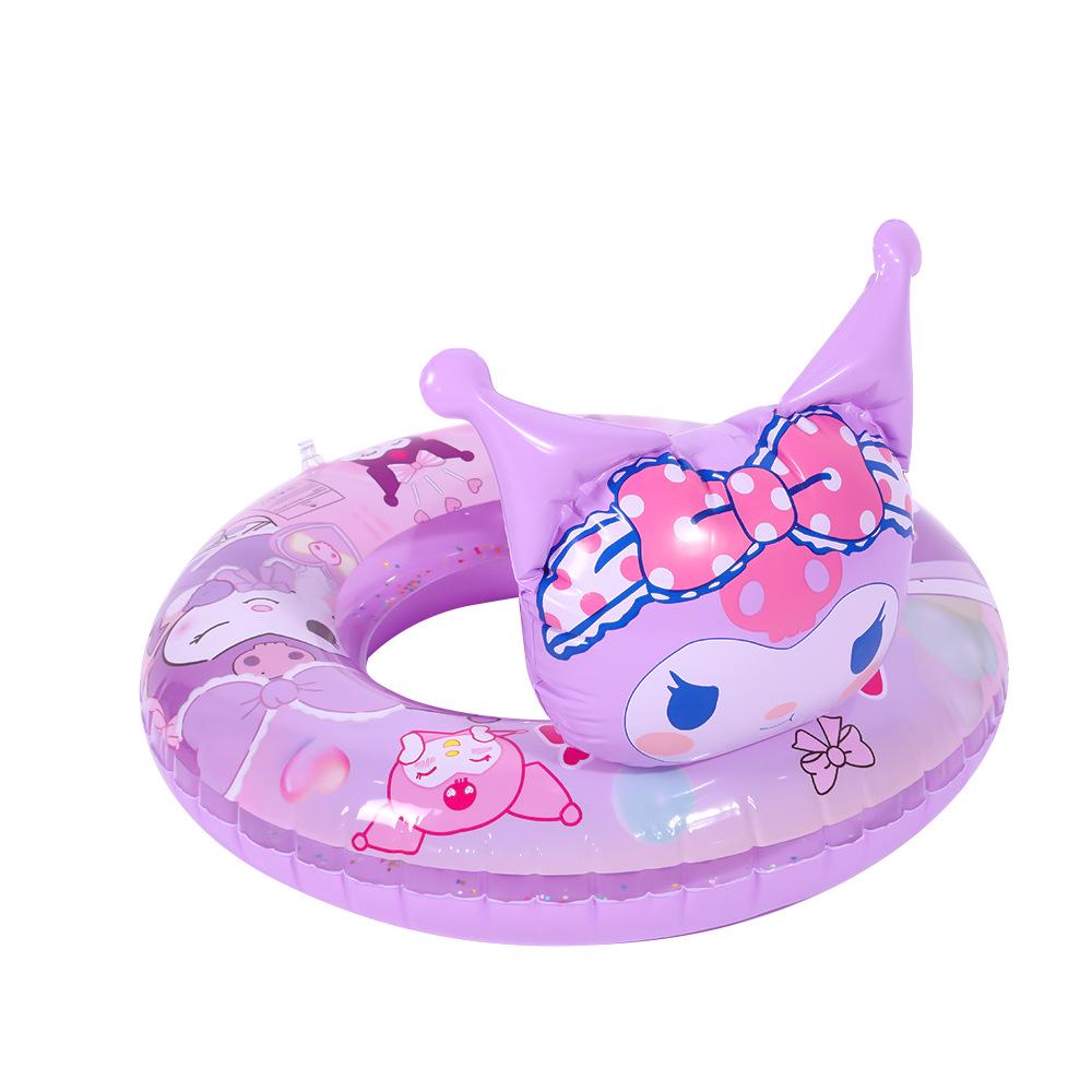 Cartoon Anti-Rollover Thickened PVC Underarm Swimming Ring for Kids - Eco-Friendly and Safe Lifebuoy