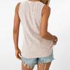 Topuri Dama Gât Rotund Fără Mâneci Slim Fit Topuri Tricotate Culoare Solidă Elastic Cu Striații Maiouri de Bază pentru Purtare Zilnică