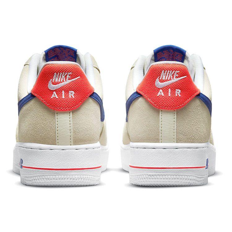 Nike Air Force 1 07 LV8 Coconut Milk Hyper Royal Herren Sneakers Cremeweiß Hell-Crimson DM8314-100