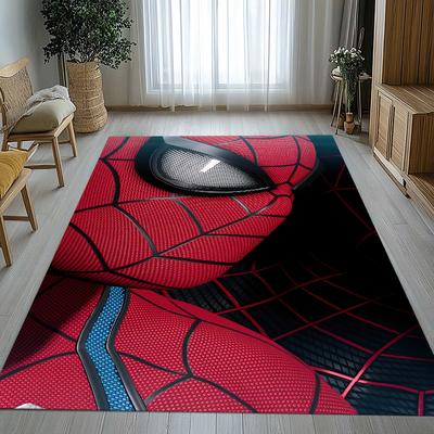 Marvel Avengers Spiderman Tegneserie Stue Skridsikker Område Tæppe Blødt Tæppe til Soveværelse Børneværelse Sofa, Boligindretning Dørmåtte