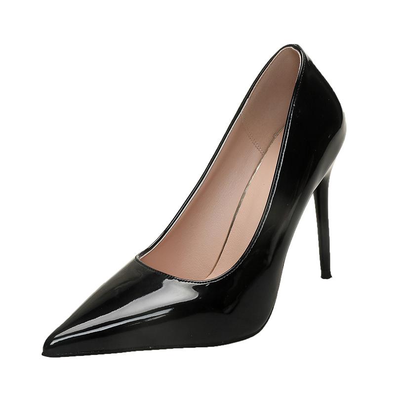 2025 New Pointed Toe Pumps Patent Leather Dress Women Shoes  High Heels Boat Shoes Shadow Wedding  Shoes for Wedding