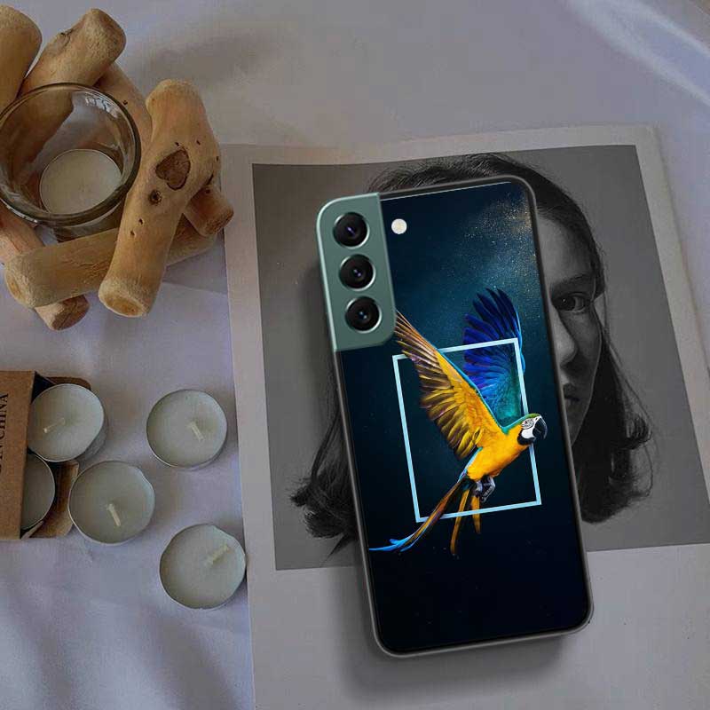 Parrot Bird Phone Case For Samsung A16 A26 A36 A56 Galaxy A02S A12 A52S A13 A23 A33 A53 A54 A34 A24 A14 A22 A32 A42 A72 Cover Ca
