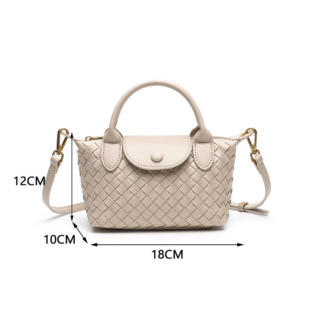 Hot-selling New Hand-woven Longxiang Bag Shoulder Dumpling Bag Commuter Light Luxury Handbag
