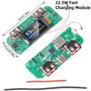 1 Set 22.5W Tft Color Screen Digital Display Mobile Power Supply Motherboard 3.7V Lithium Battery Diy Fast Charging Module