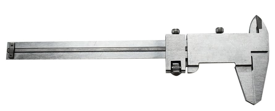 150mm Carbon Steel Precision Caliper with Dual Scale Measuring Storage Case Included Graduations, High-Precision Tool, Fine-Adjustable,