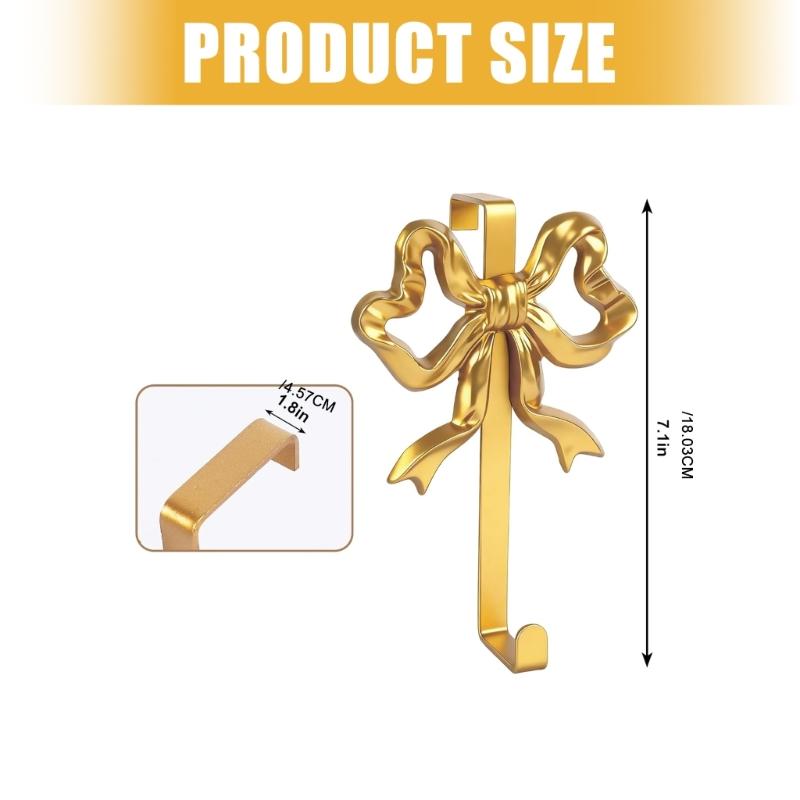 Heavy Duty Stainless Steel Bowknot Shaped Hook for Secure Hanging of Coats Hats Keys Decorative Hanger