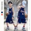 Summer new men's and children's basketball suit outdoor women's sports training quick-drying jersey short-sleeved shorts two-piece set