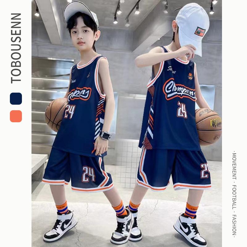 Summer new men's and children's basketball suit outdoor women's sports training quick-drying jersey short-sleeved shorts two-piece set