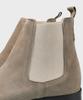 Firenze Atelier Slimline Black Sole Suede Chelsea Boots 3332-Qs [Ash Beige]