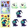 6 Halloween Gesichtswechselnde Sticker Cartoon Graffiti Schwarze Katze Vampir DIY Puzzle Kreative Puzzle Aufkleber
