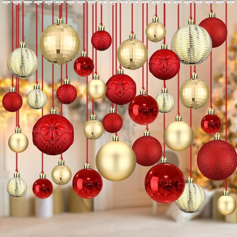 12 szt. 6cm Dekoracja Kuli Świątecznej do Zawieszenia na Choince Dekoracja Domu Pokoju Nowy Rok Zawieszka Navidad Złota Kula Dodatek do Prezentu