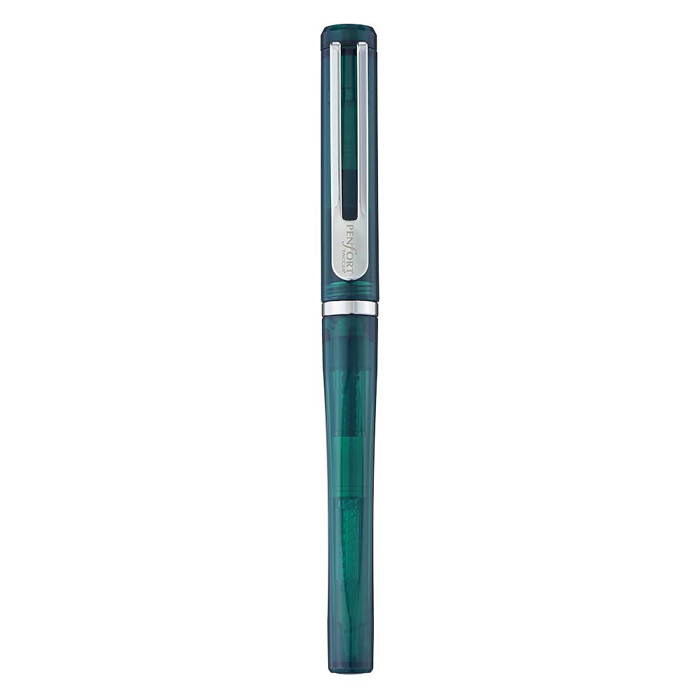 Nakabayashi TACCIA Facet Fountain Pen, Clear Green, Medium Nib, TPF-001-CG-M