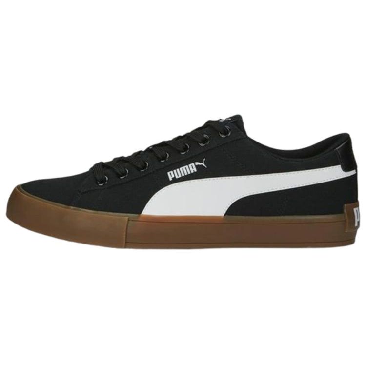 Puma Bari Casual Fabric Comfortable Durable Breathable Low-Top Sneakers Unisex Sneakers Black White 389383-02