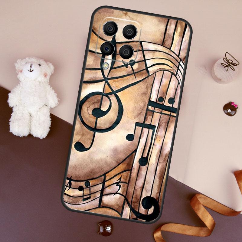 Music Note Symbol Piano Case For Samsung Galaxy M36 M55 M35 M15 M56 M16 M54 M14 M34 M31 M11 M13 M53 M12 M32 M52 M06