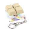 4 Buttons Keyboard Fidget Clicker Fidget Keyring Glowing Mechanical Keyboard Fidget Keychain for Gifts To Pass The Boring Time