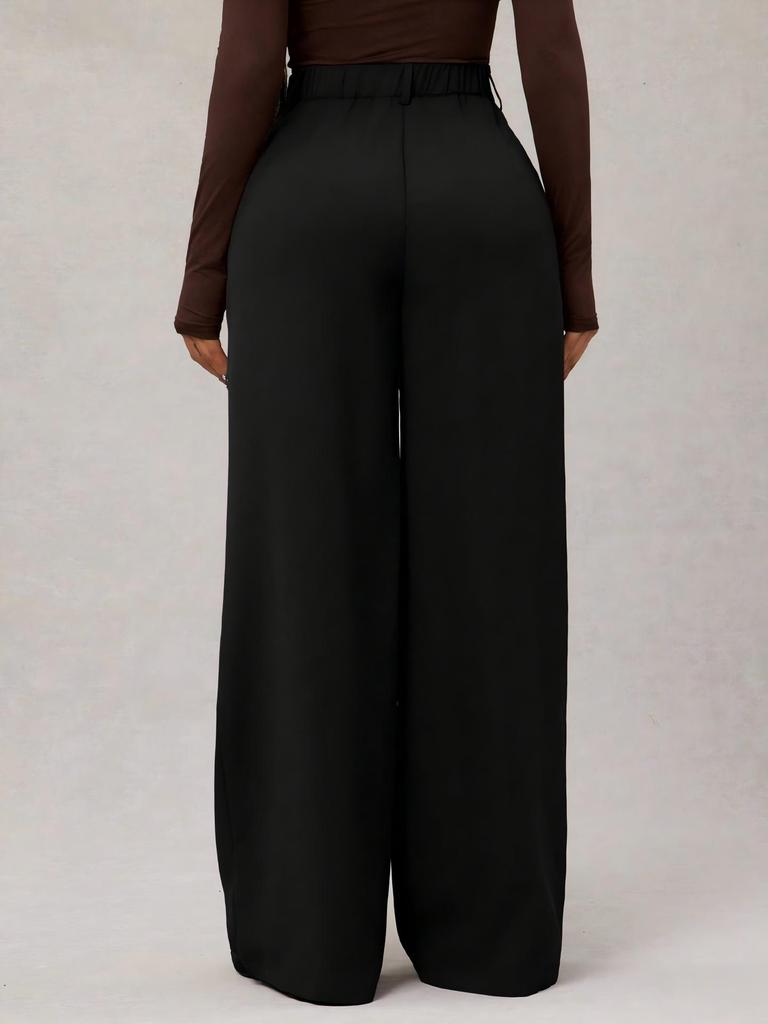 Women's Elegant Solid Color Trousers - Versatile, Comfortable Suit Pants for Outings and Work.