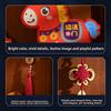 Traditional Style Spring Festival Door Decoration Cute Design Bless Words Hanging Tassel Ornament Good Luck Red Blessing
