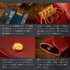 De Key Case Tochigi Leather Genuine Leather Made In Japan Keychain Real Gold Plated 4 Rows Card Storage Key Wine [Am Mas] KC-026