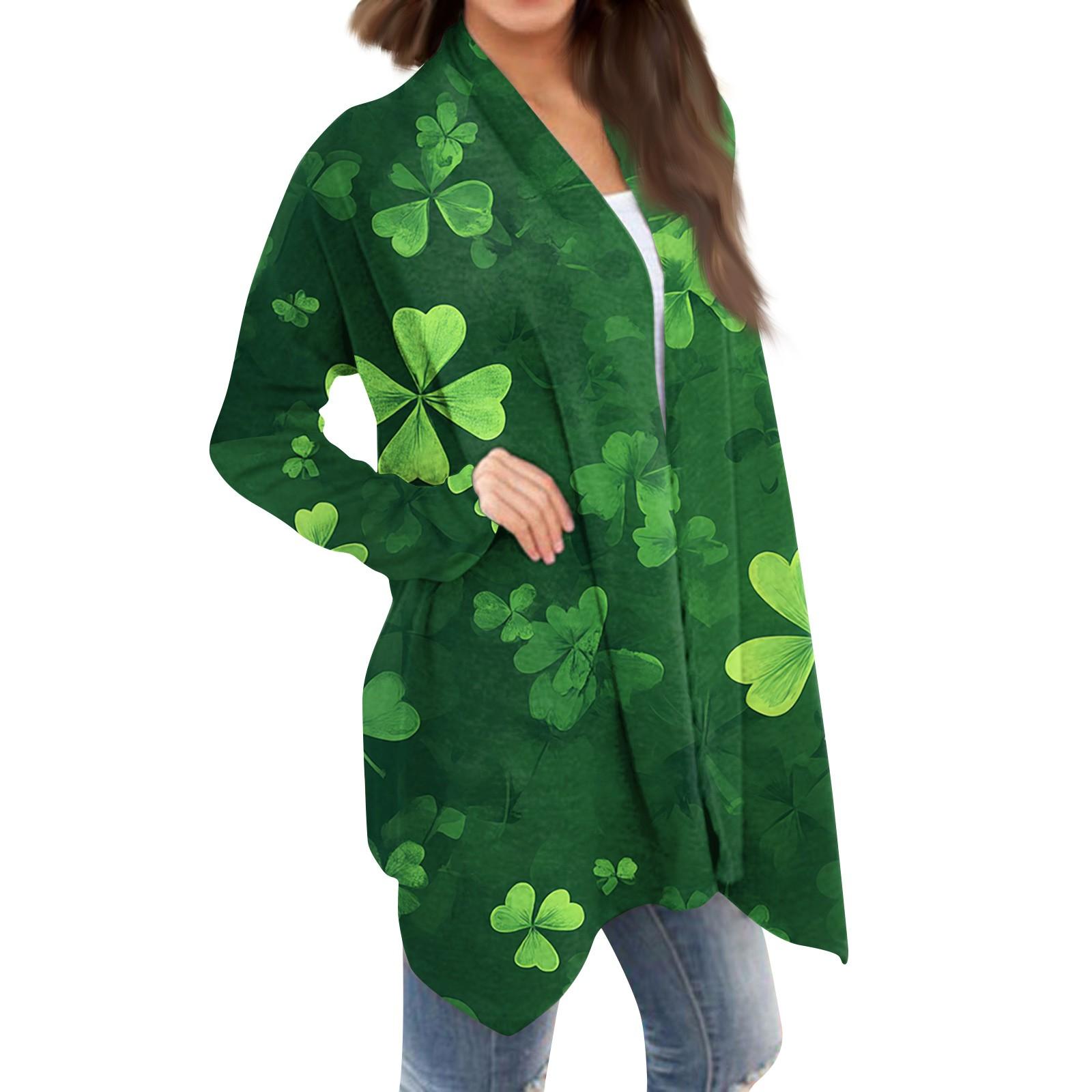 

Женская мода, повседневный рождественский принт, кардиган средней длины, куртка, пальто M