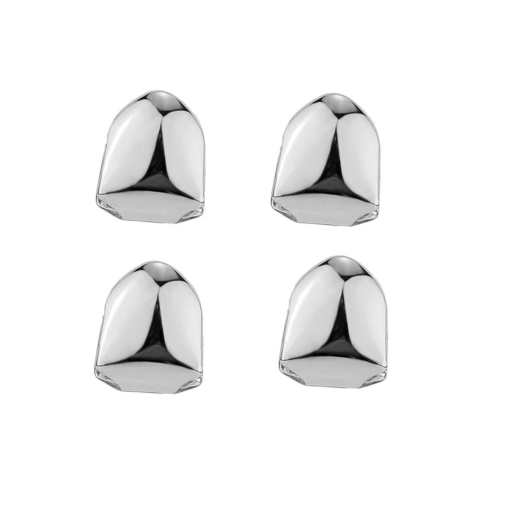 High-Quality Gold-Plated Dental Braces Micro-Inlaid Zircon Small Tiger Teeth Left-Right Symmetrical Sharp Teeth Set TEMU Hot Sale