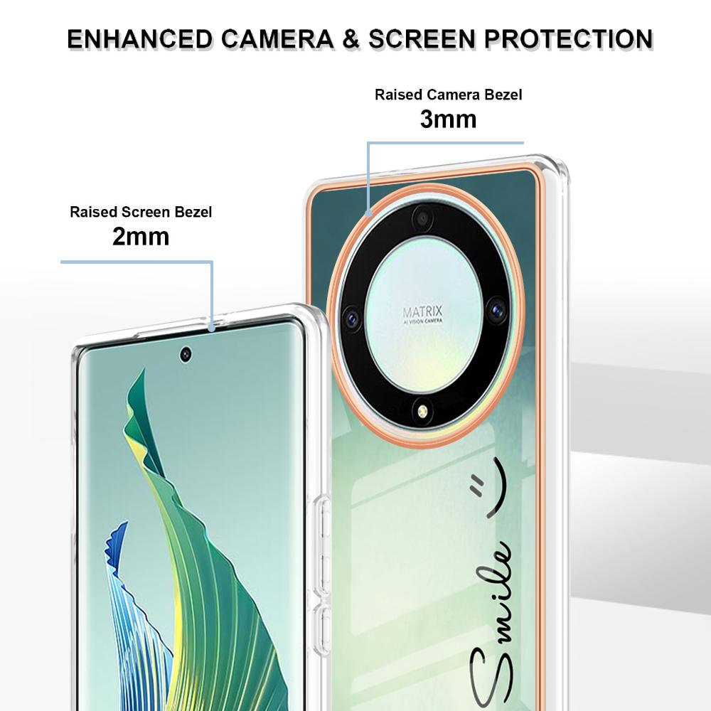 YB IMD Series-19 Style D For Honor X40 5G/X9a 5G/Magic5 Lite 5G IMD Pattern Anti-drop Cover 2.0mm TPU Electroplating Phone Case