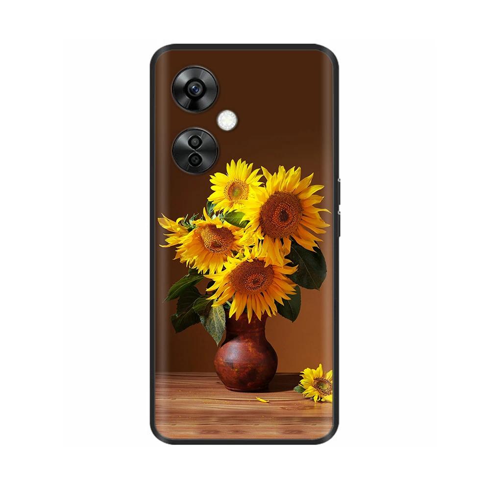 Für OnePlus Nord CE 3 Lite 5G Hülle Blume Silikon Weiche Rückseite Für Oneplus Nord CE3 5G NordN30 Handyhülle Schutzhülle