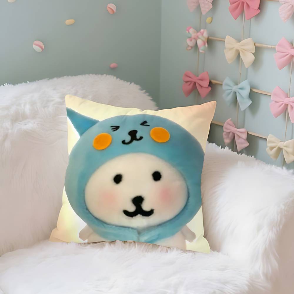 

Cute Nnongdamgonsw Case Plush Fabric Soft Pillowcase Double Sided Print Cushion Cover Household Gifts 40x40CM(16x16in)