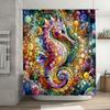 Colorful Fish Pattern Shower Curtain Perfect for Bathroom Decor