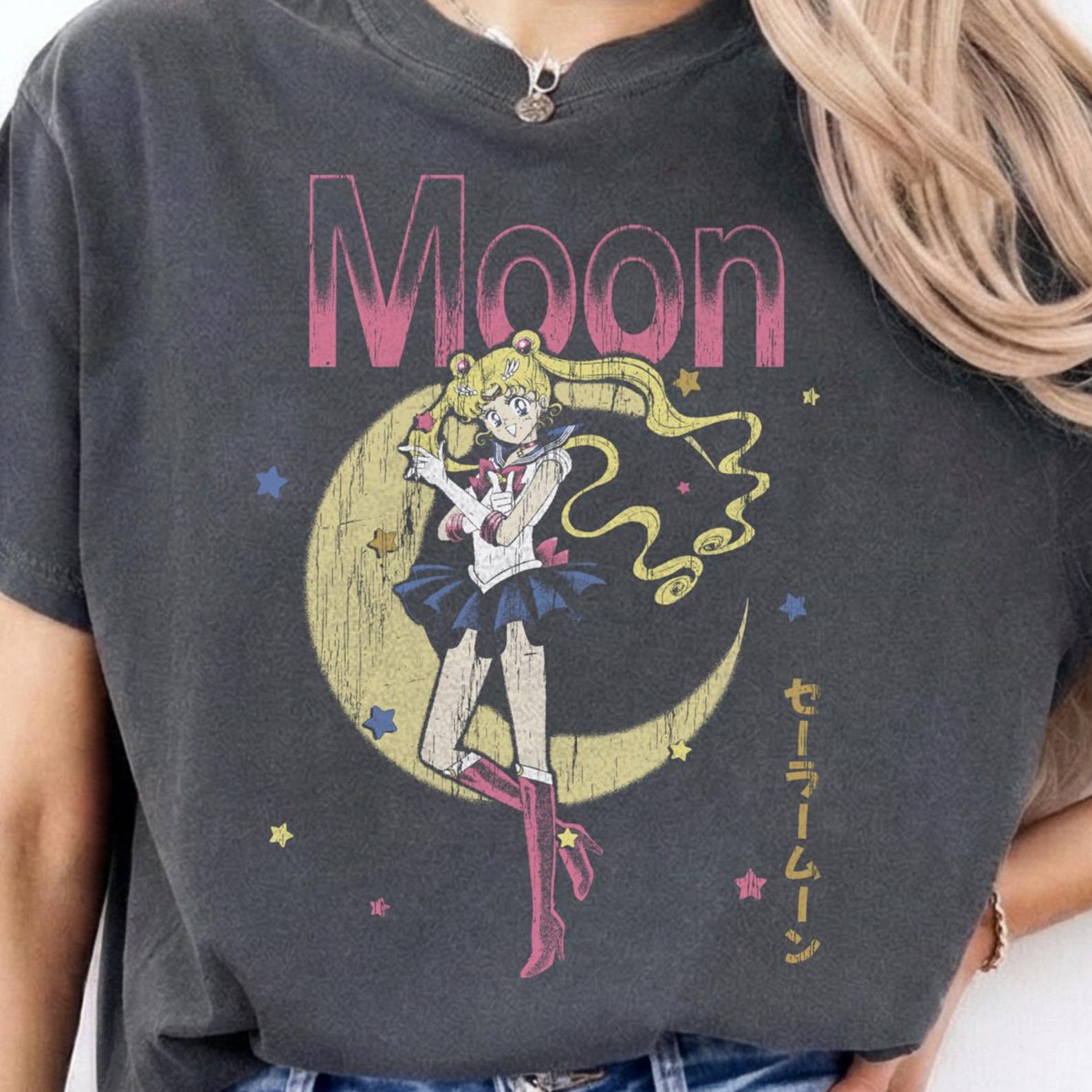 Sailor Moon Usagi Tsukino, 90s Anime Manga T-shirt 2XL