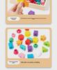 Wooden Geometric Shape Sorting Bead Box - Color Cognition & Sensory Development Toy for Children