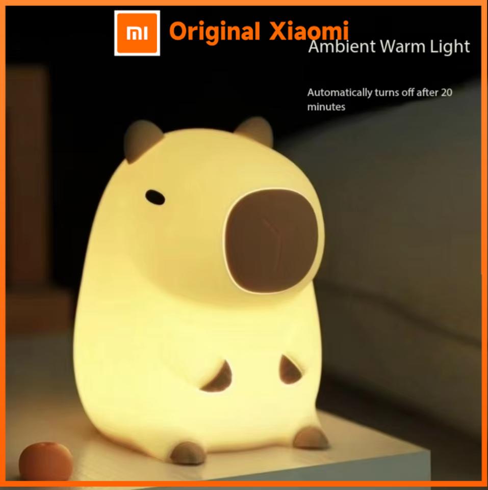 Xiaomi New Arrival Capybara Night Light Silicone Decorative Ornament Creative Gift Ambient Lamp for Home Decor Bedroom Desk Atmosphere