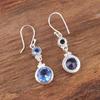 Tanzanite Gemstone Earrings 925 Fine Silver Handmade Jewelry Gift For Girlfriend EE-160-7