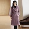 Women's Mid-Length Woolen Coat - Korean Style Slimming Overcoat for Autumn/Winter 2024.