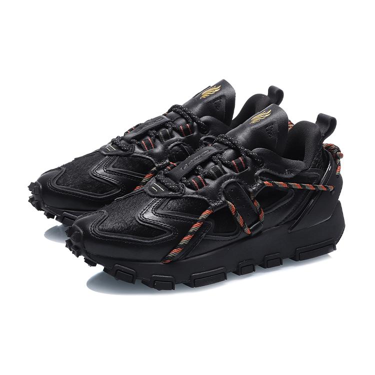 Li Ning CF Tracing Textile, Synthetic Leather Cushioning Slip Resistant Abrasion Resistant Low Top Casual Shoes Women's AGCQ622-5