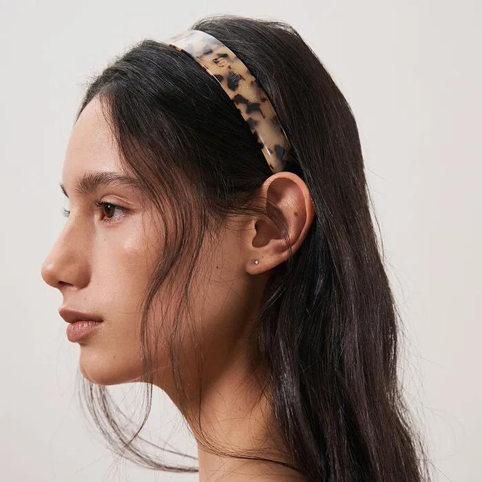 Irise Milk Tea Mocha Wide Hair Band JO5SHX40