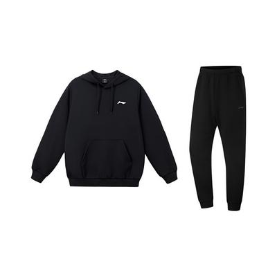 Li-Ning Vienkrāsas Vienkāršs Elpojošs Ērts Daudzpusīgs Hūtes Džempera Sporta Krekls Ikdienas Sporta Tērps Unisex Sporta Krekls Melns YWDV383-1+AKLUA73-4