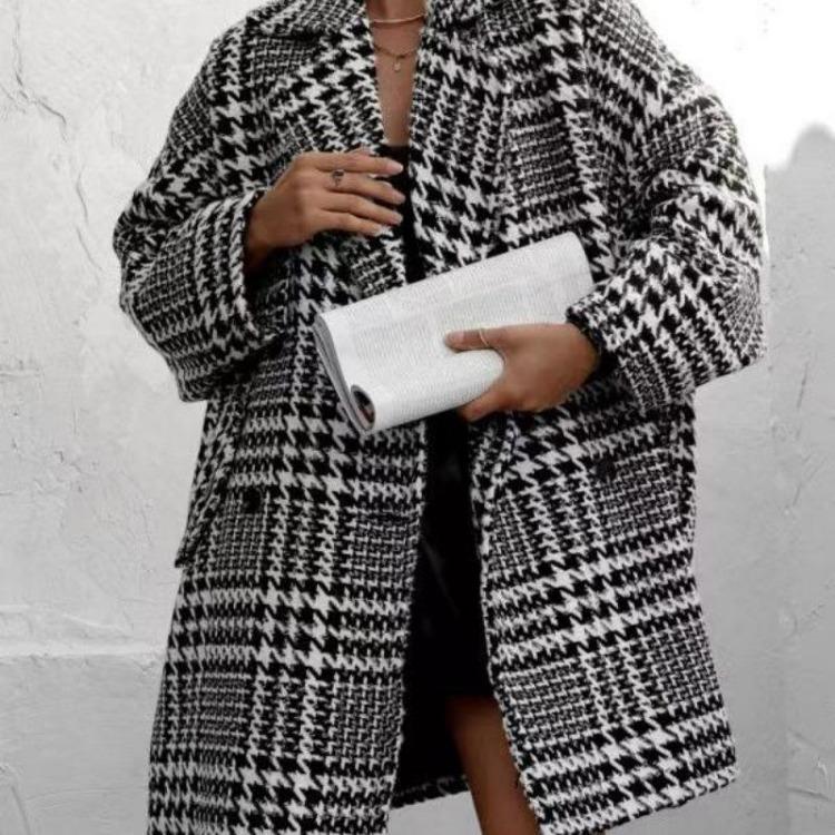 Women's Winter Wool Coat Thick Lined Warm Jacket for Autumn