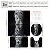 4Pcs Majestic Tiger Shower Curtain Set with Non-Slip Bath Mat, Toilet Lid Cover, Contour Rug & 12 Hooks, Bathroom Decor