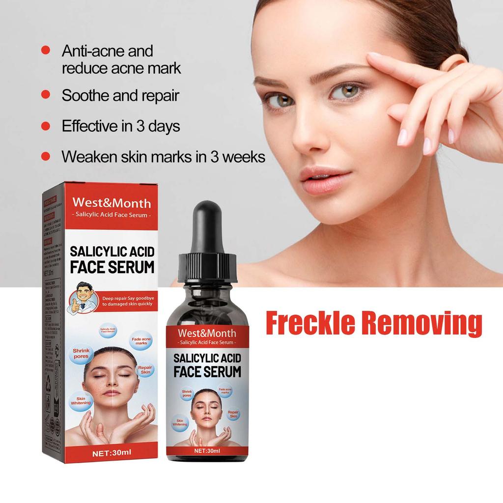 Salicylsäure Gesichtsserum Straffend Lifting Verkleinert Poren Niacinamid Hellt Hautton auf Mildert Aknenarben Feuchtigkeitsspendende Hautpflege