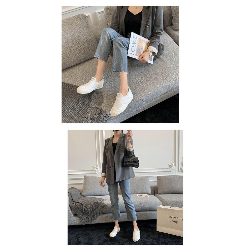 White Women's Casual Flat Shoes