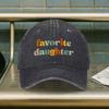 Favorite Daughter Lettering Baseball Cap  Stretch Fit Adjustable Snapback Cap Suitable for Sports Gym Travel  Daily Wear  L