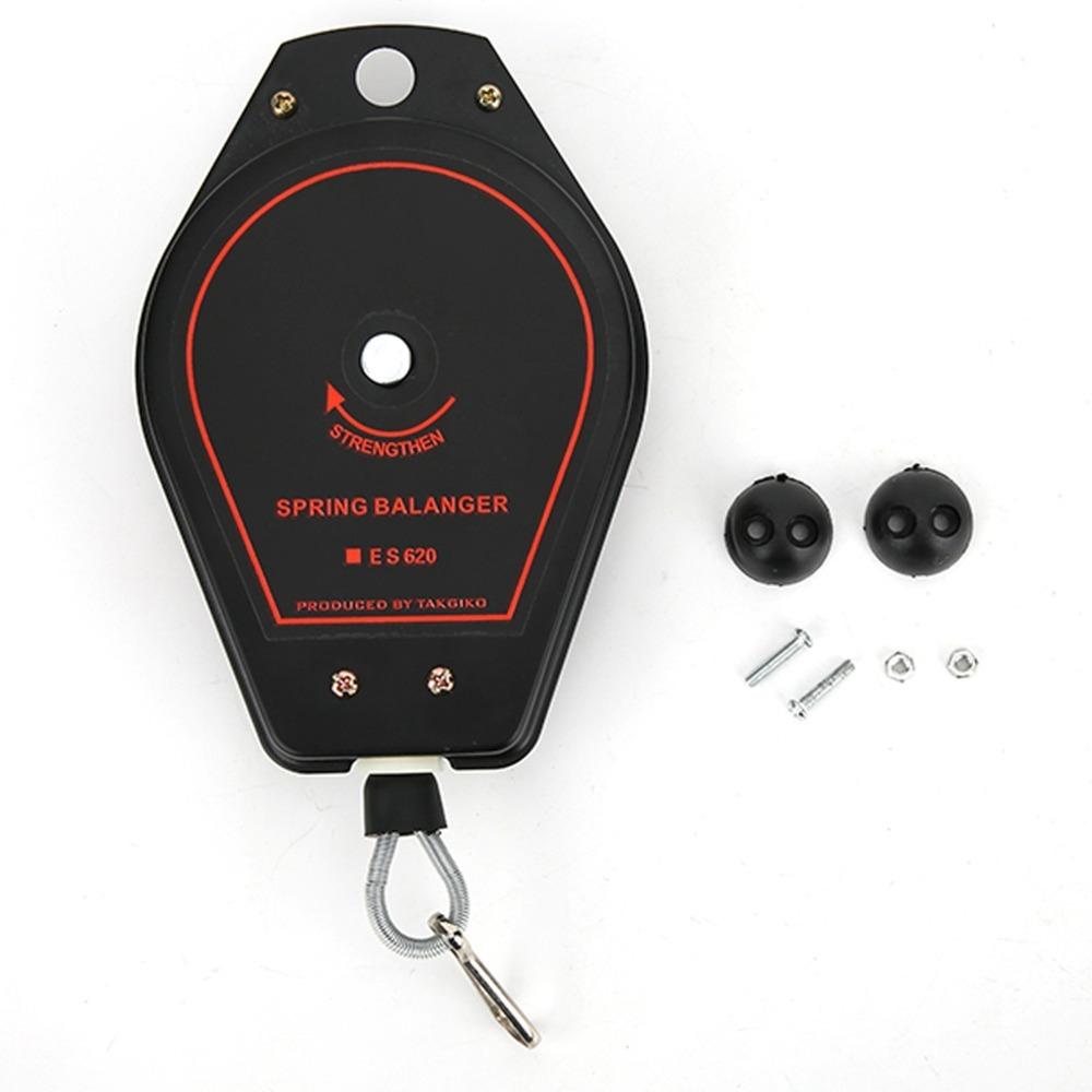 

ES620 Spring Balancer 0.6~2.0kg Capacity 1.35 Meters New Spring Balancer Black Adjustable Retractable Hanger Tool Organization