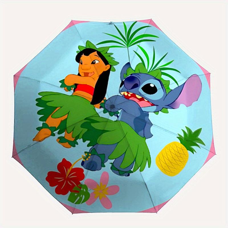 

1pc Lilo, Stitch Automatic Folding Umbrella: Compact 8-rib Design Outdoor, Casual Accessory, Durable Canopy
